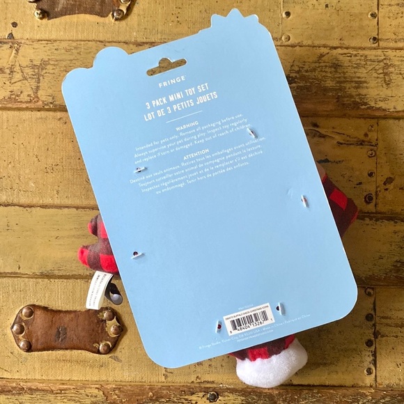 🎉❤️ HOST PICK❤️🎉BARKBOX DOG TOY SET🎄🐾🐶 HOLIDAY PLAID CHRISTMAS DOG TOYS NWT - Picture 6 of 6